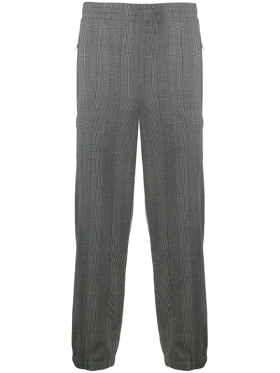 Neil Barrett Plaid Tailored Trousers In Black