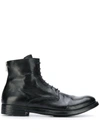 OFFICINE CREATIVE FLAT LACE-UP BOOTS