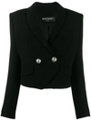 BALMAIN DOUBLE-BREASTED CROPPED BLAZER