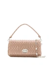 MIU MIU MATELASSÉ CRYSTAL-EMBELLISHED SHOULDER BAG