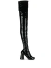 MM6 MAISON MARGIELA CUP HEEL OVER THE KNEE BOOTS