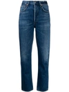 Citizen Of Humanity Citizens Of Humanity Palma High Rise Ankle Straight Jeans In Ambry In Animal Print