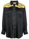 LOST DAZE EMBROIDERED SKULL SILK SHIRT