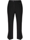 PORTSPURE SIDE SLITS CROPPED TROUSERS