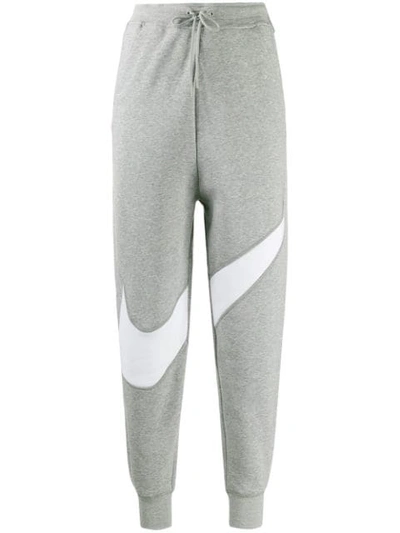 Nike Nsw Swsh Logo Cotton Blend Sweatpants In Grey