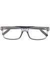 Montblanc Transparent Rectangular Mens Eyeglasses Mb0012o-01356 In Black