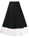 ROCHAS TWO TONE PLEATED SKIRT