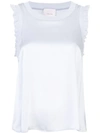 Cinq À Sept Tous Les Jours Lenore Silk Tank In Silver