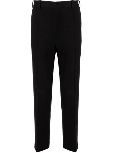 Loveless High Rise Straight Leg Trousers In Black