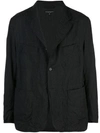 Engineered Garments Striped Multi-pocket Blazer In Grey