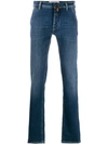 JACOB COHEN MID-RISE SLIM FIT JEANS