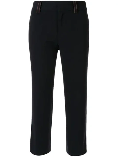 Portspure Cropped Straight-leg Trousers In Black