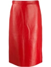 GUCCI STRAIGHT LEATHER SKIRT