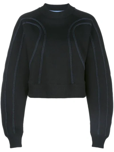 Mugler 缝线细节结构感套头衫 In Black