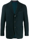The Gigi Single-breasted Textured Blazer In Blue