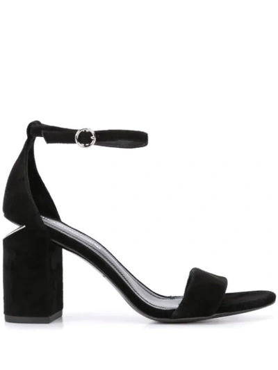 Alexander Wang Women's Abby Utilitarian High Block-heel Sandals In 001 Black