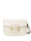 Gucci Horsebit 1955 Leather Shoulder Bag In White