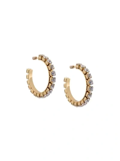 Area Small Classic Hoop Earrings In Crystal,gold