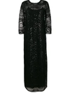 EMPORIO ARMANI SEQUIN-EMBELLISHED GOWN