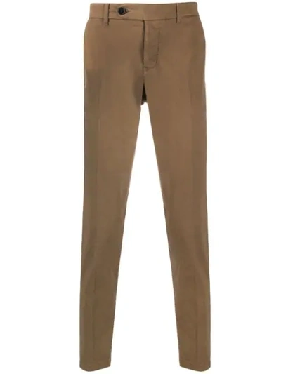 Al Duca D'aosta Slim-fit Trousers In Brown