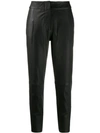 ARMA TAPERED LEATHER TROUSERS