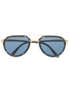 Cartier Tinted Aviator Sunglasses In Gold