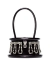 AREA CRYSTAL FRINGED BUCKET BAG