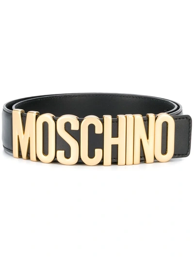 MOSCHINO LOGO PLAQUE BELT