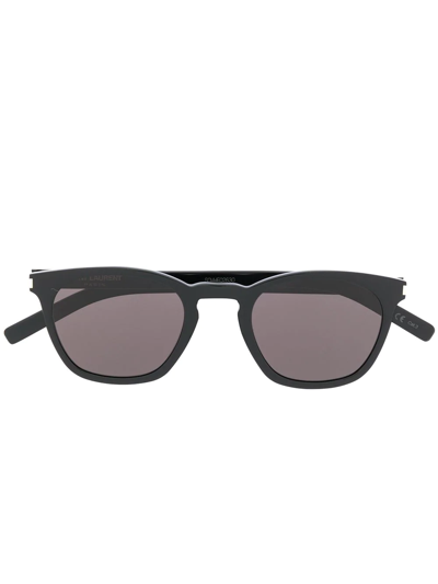 Saint Laurent Square Frame Sunglasses In Black