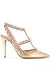 VALENTINO GARAVANI ROCKSTUD CAGED 100MM PUMPS