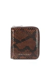 ORCIANI PYTHON EFFECT LEATHER WALLET
