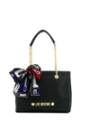 LOVE MOSCHINO SCARF-DETAIL TOTE BAG