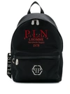 Philipp Plein Embroidered Logo Backpack In Black