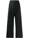 APUNTOB CROPPED CHECKED TROUSERS