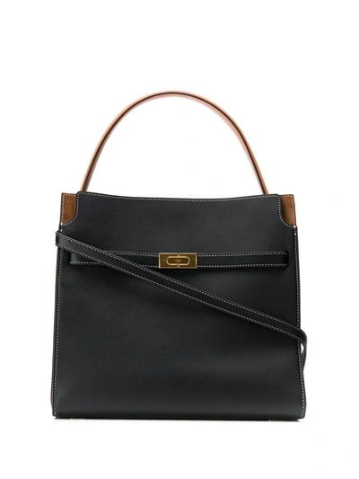 Tory Burch Lee Radziwill Double Tote In Black