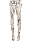 TOGA MARBLE PRINT ENCLOSED TOE LEGGINGS