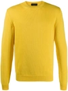 Roberto Collina Long Sleeve Knit Jumper In Yellow