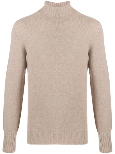 Drumohr Turtleneck Jumper In Beige