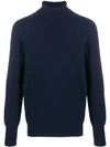 Drumohr Turtleneck Jumper In Blue