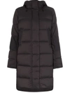 Canada Goose Alliston Packable Mid-length Down Coat In 61 Black-noir
