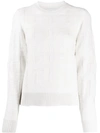 Barrie Knitted Cashmere Jumper In White