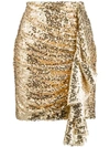 IN THE MOOD FOR LOVE RUCHED SEQUIN SKIRT