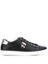 Karl Lagerfeld Ikokik Nft Kapri Leather Sneakers In Black