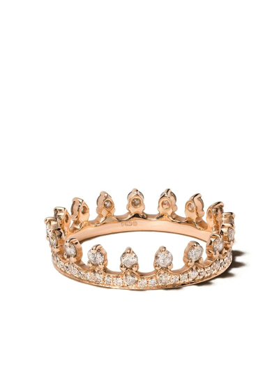 Annoushka Crown 18ct Rose Gold And Brown Diamond Crown Ring
