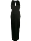 SAINT LAURENT PLUNGE NECK EVENING DRESS