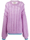 MARCO DE VINCENZO POMPOM KNITTED JUMPER