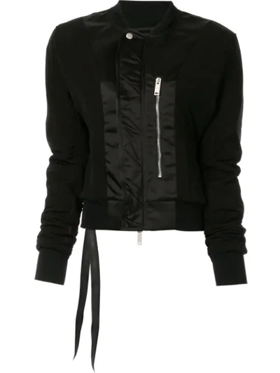 Ben Taverniti Unravel Project Zip-front Bomber Jacket In Black