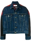 Facetasm Patchwork Denim Jacket In Blue