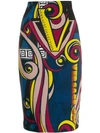 VERSACE DIGITAL PRINT PENCIL SKIRT