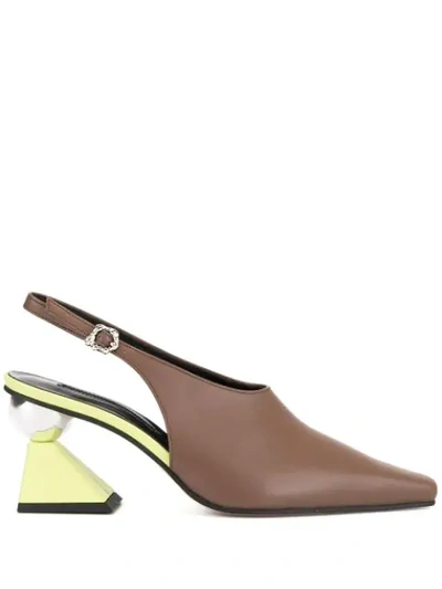 Yuul Yie Pointed Slingback Pumps In Brown